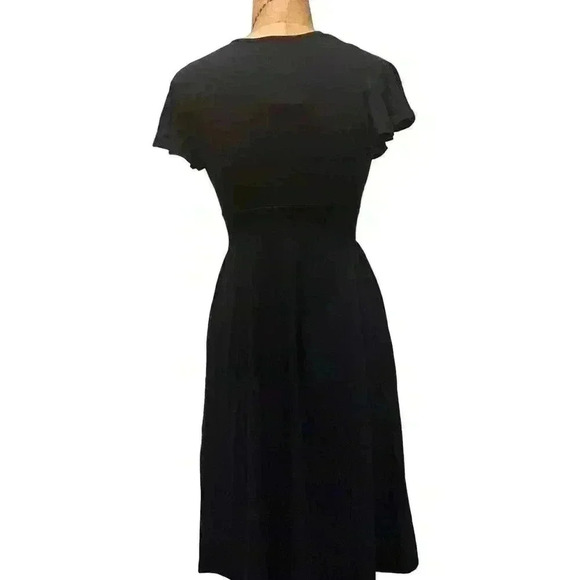 Grecerelle Short Sleeve V-Neck Wrap Dress Navy NWT Size S - Picture 2 of 10